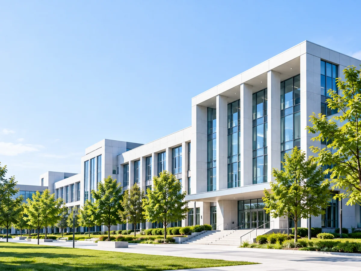 Modern university campus