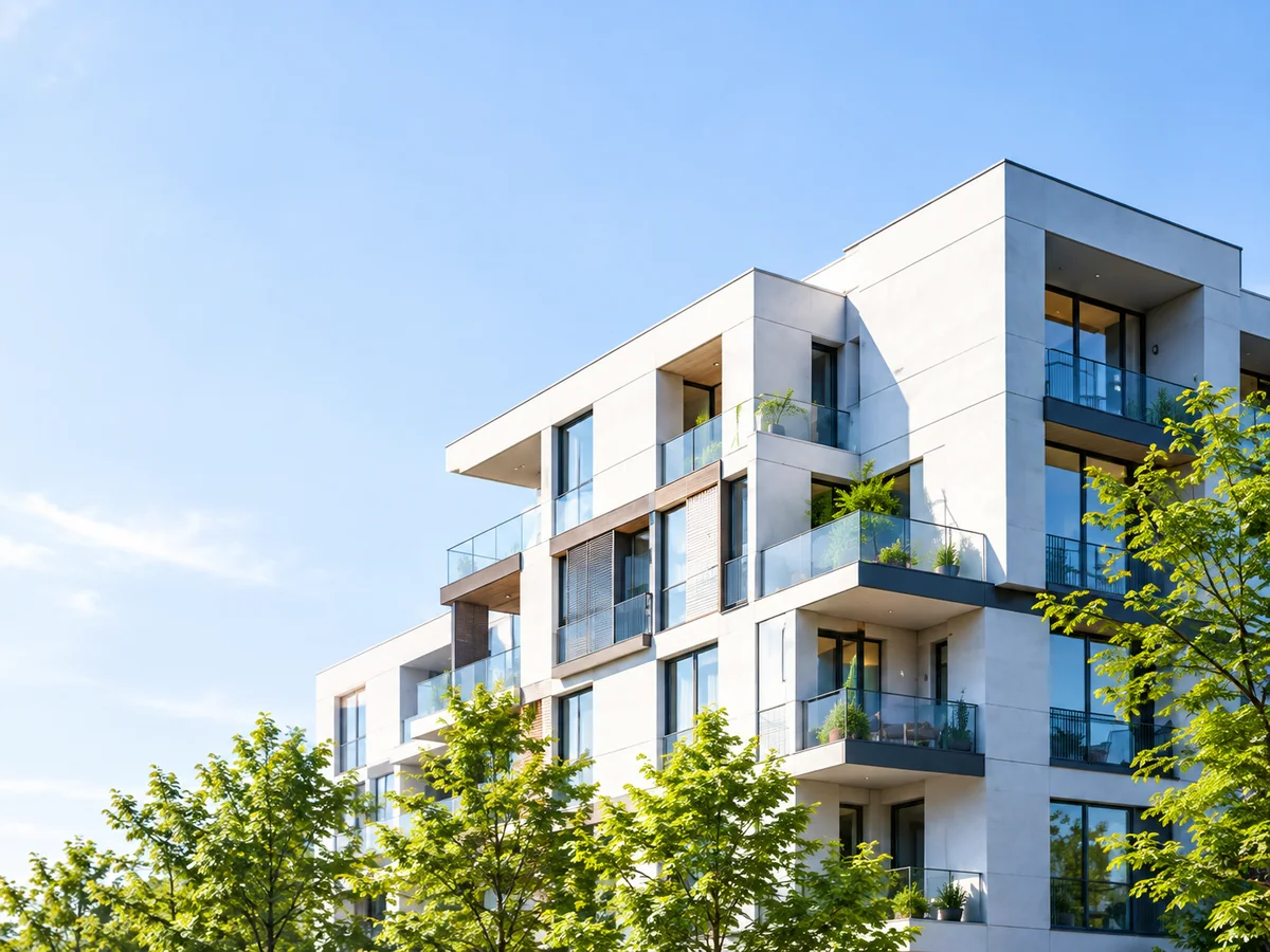 Modern residential apartment building